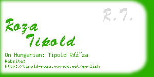 roza tipold business card